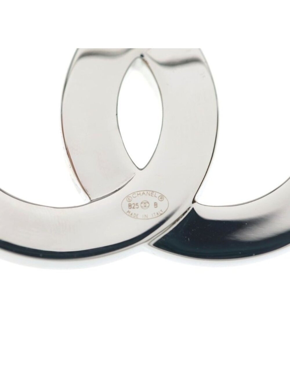 Chanel CC Logo Faux Pearl Line Stone Brooch Pin Badge Silver - Picture 5 of 6